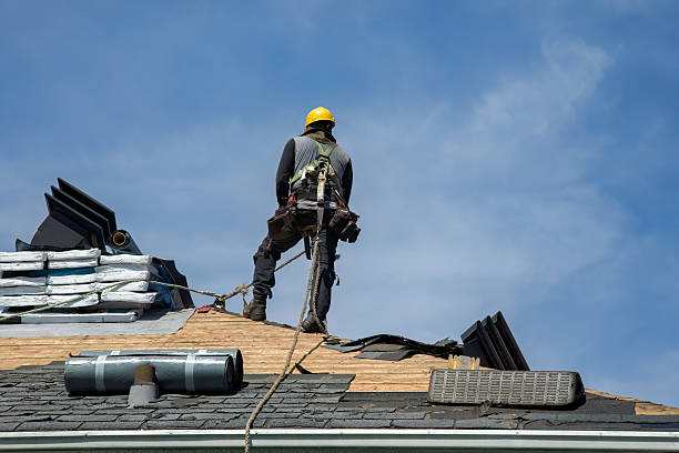 Professional Storm Damage Roof Repair technician working in Hollins, VA